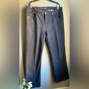 Vintage Cruel Girl Straight 100% Cotton Jeans, Size 19 Long, Washed Black.